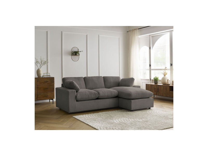 Reversible Compact Corner Sofa - Belair - Corduroy