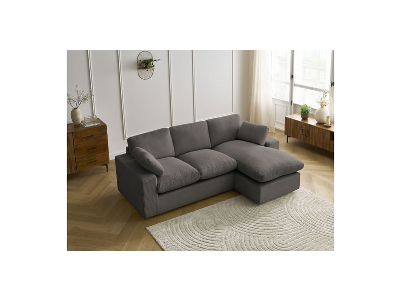 Reversible Compact Corner Sofa - Belair - Corduroy