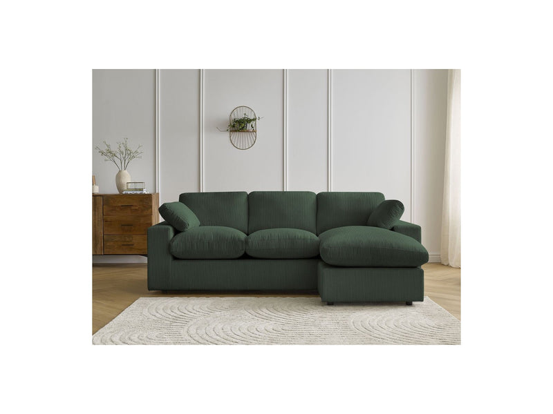 Reversible Compact Corner Sofa - Belair - Corduroy