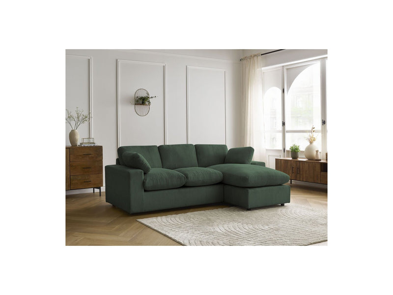 Reversible Compact Corner Sofa - Belair - Corduroy