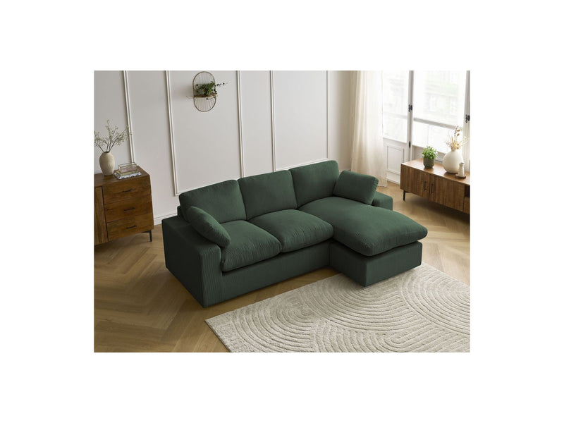 Reversible Compact Corner Sofa - Belair - Corduroy