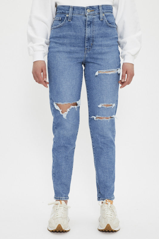 Jeans Mom Usé