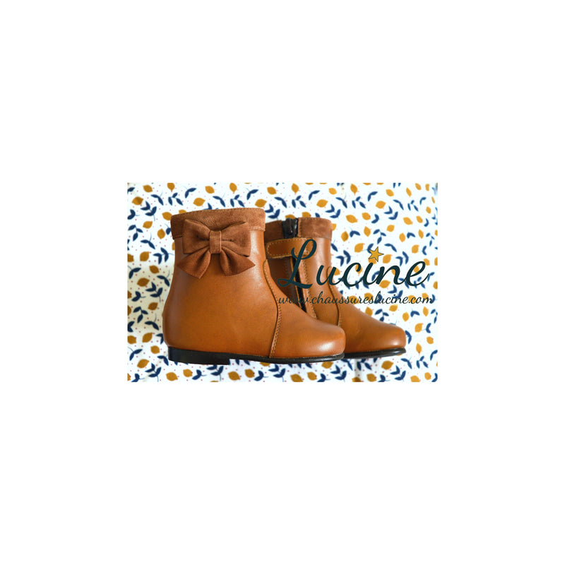 Bottines Boots Héloïse - Cuir Camel - Fille