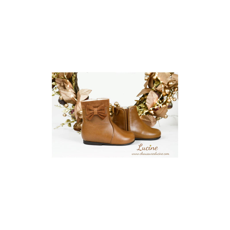 Bottines Boots Héloïse - Cuir Camel - Fille