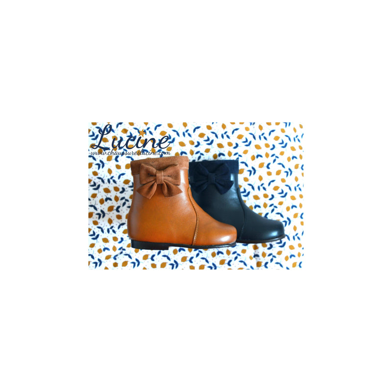 Bottines Boots Héloïse - Cuir Camel - Fille