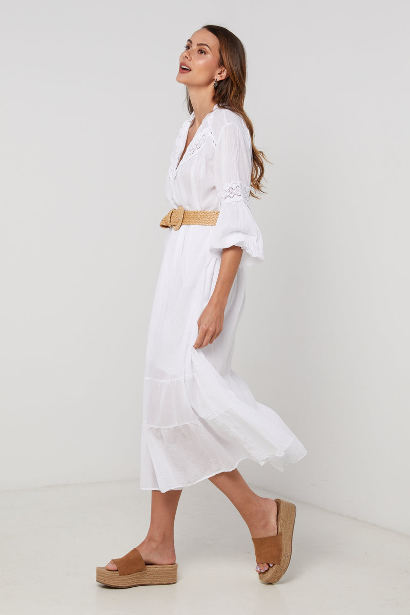 Vestido - Blanco - Mujer