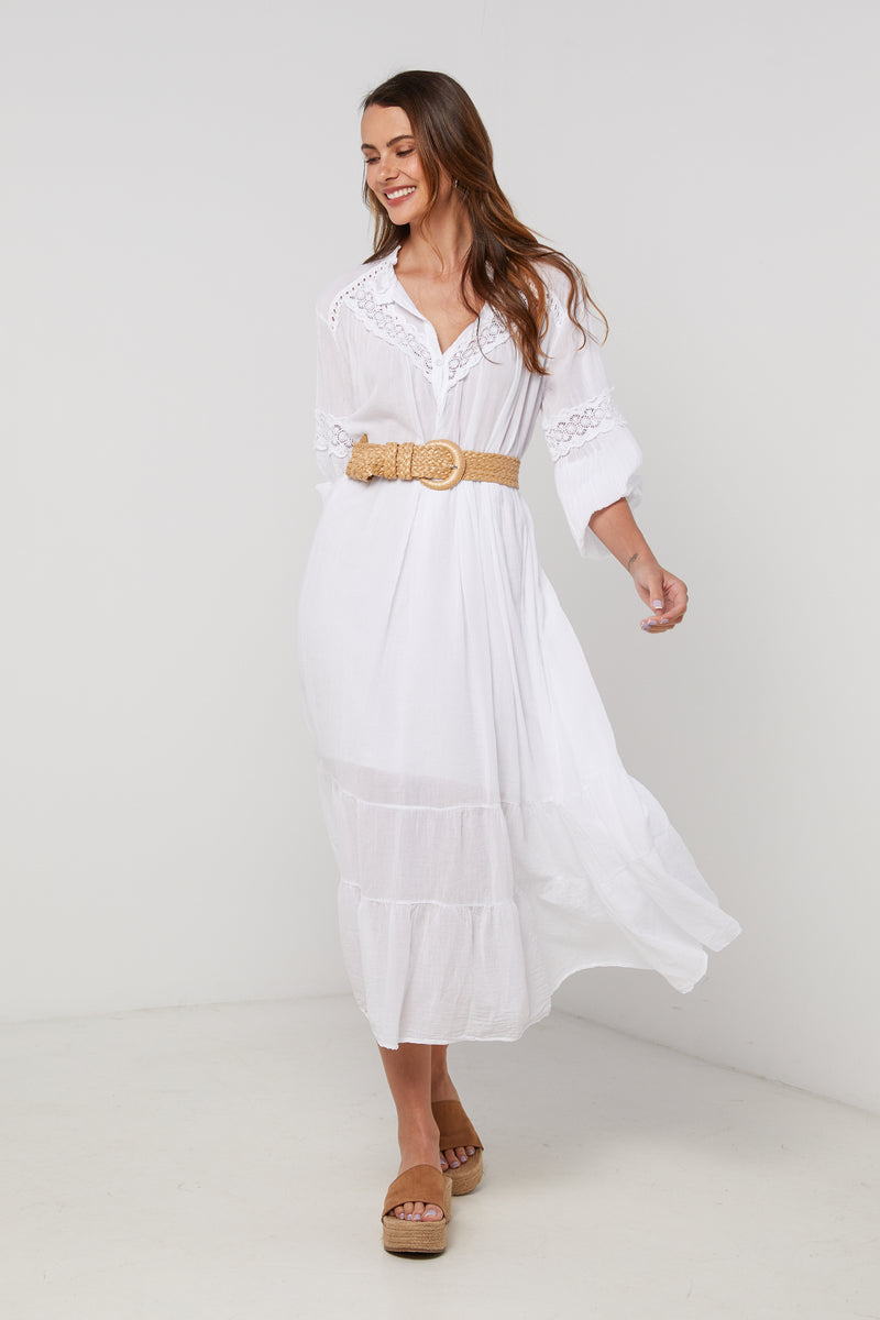 Vestido - Blanco - Mujer