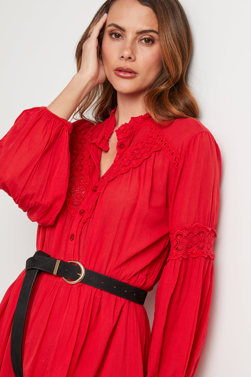 Vestido - Rojo - Mujer