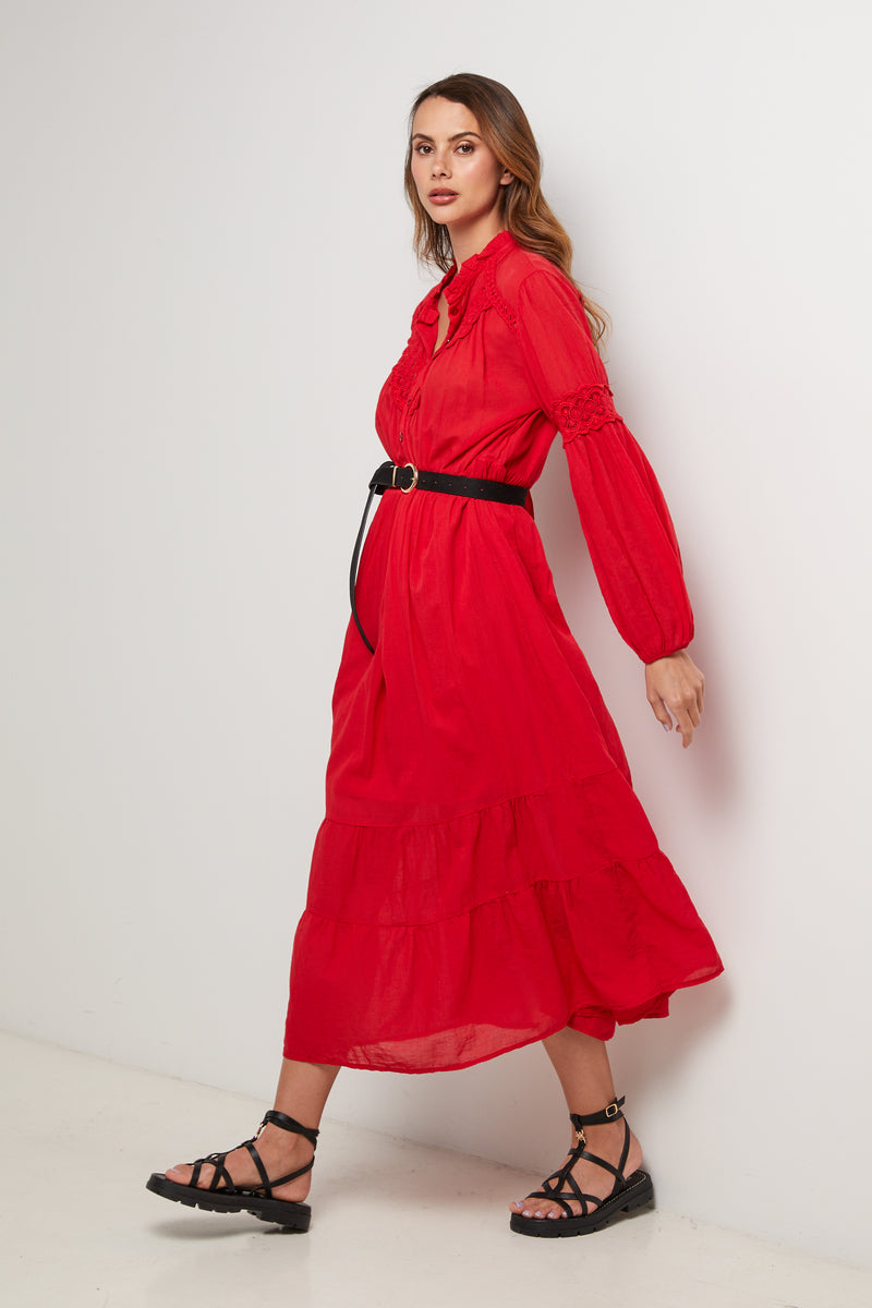 Vestido - Rojo - Mujer
