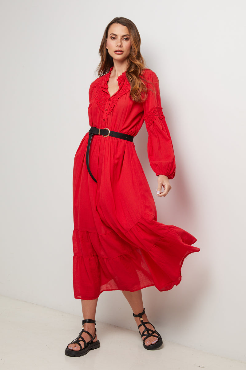 Vestido - Rojo - Mujer