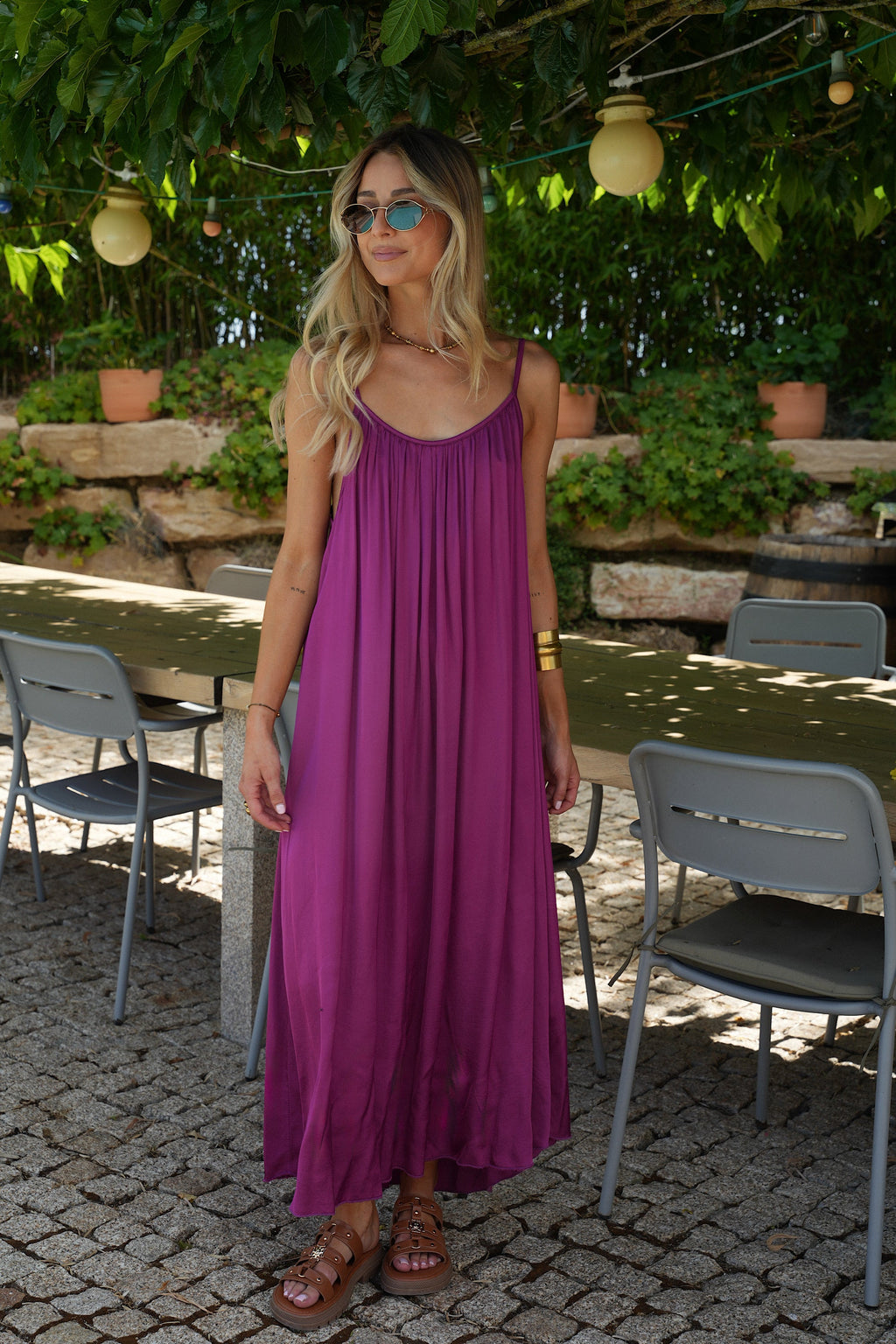 Robe Longue Darcy - Prune