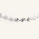 Bracelet fleur acier inoxydable doré 