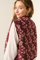 Gilet Daisy Bordeaux