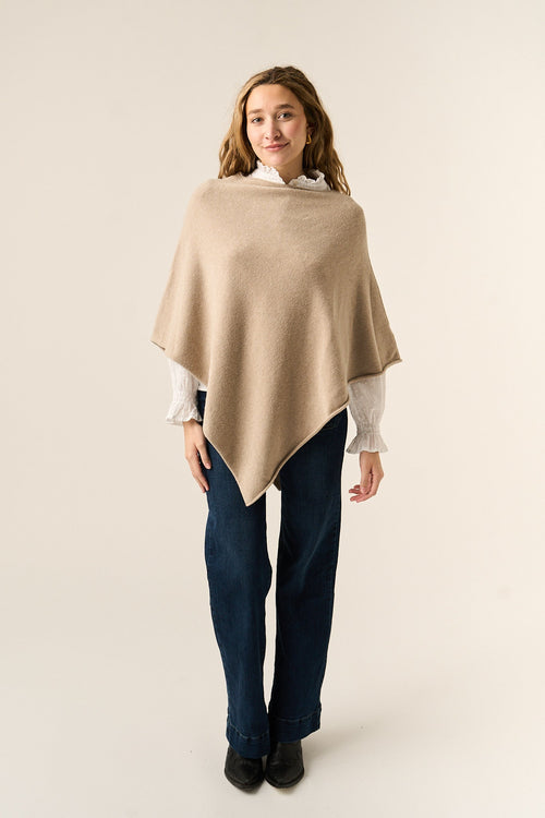 Pull Poncho Beige Lena