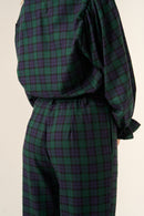 Pantalon Alia Vert Et Bleu Marine