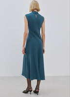 Robe Longue À Col Drapé
