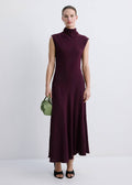 Robe Longue À Col Drapé