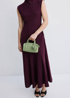 Robe Longue À Col Drapé