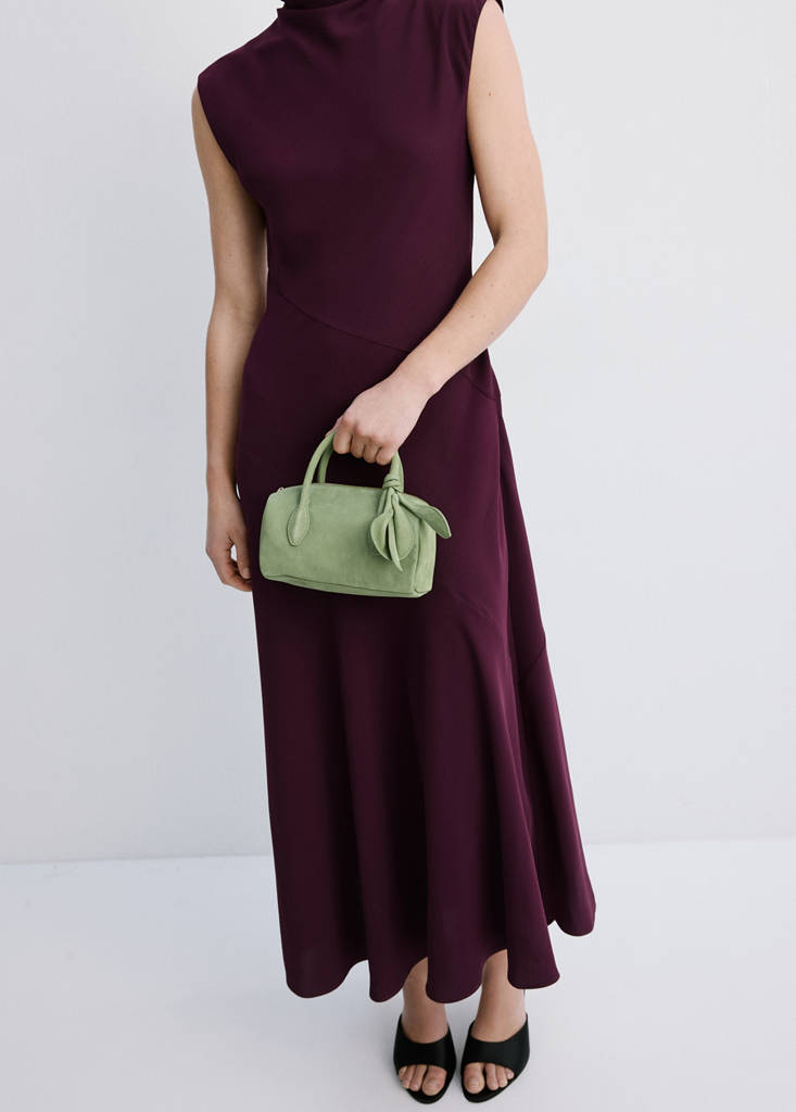 Robe Longue À Col Drapé