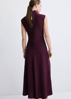 Robe Longue À Col Drapé