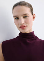 Robe Longue À Col Drapé