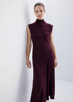 Robe Longue À Col Drapé