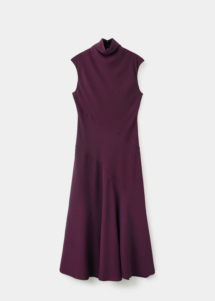 Robe Longue À Col Drapé