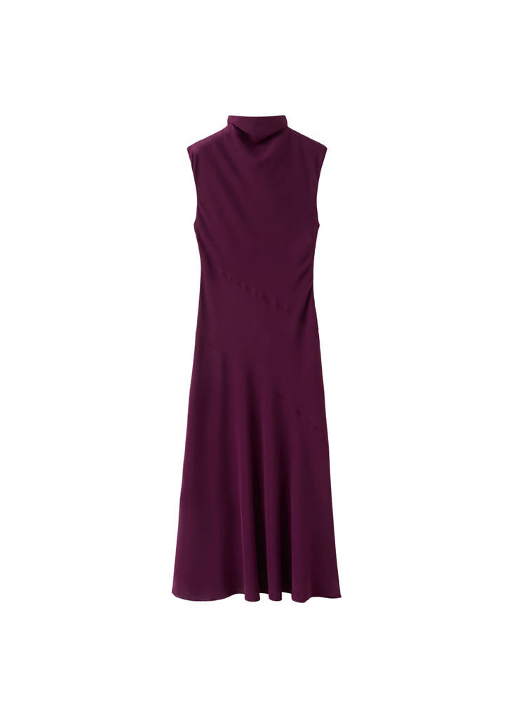 Robe Longue À Col Drapé