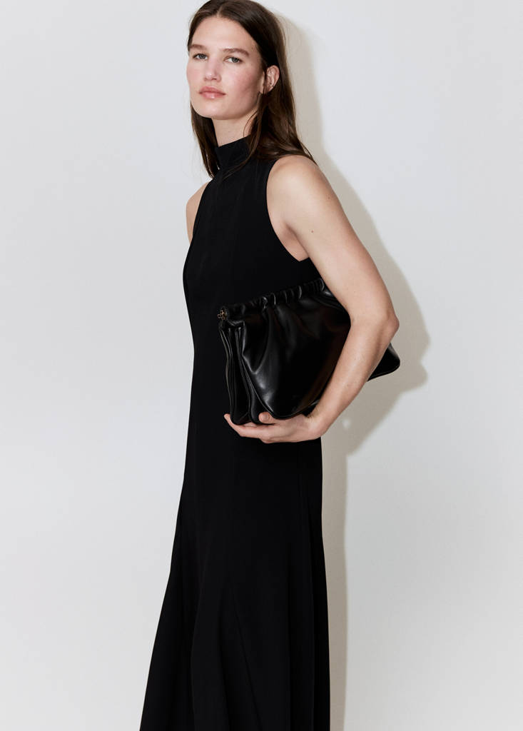 Robe Col Montant Godets