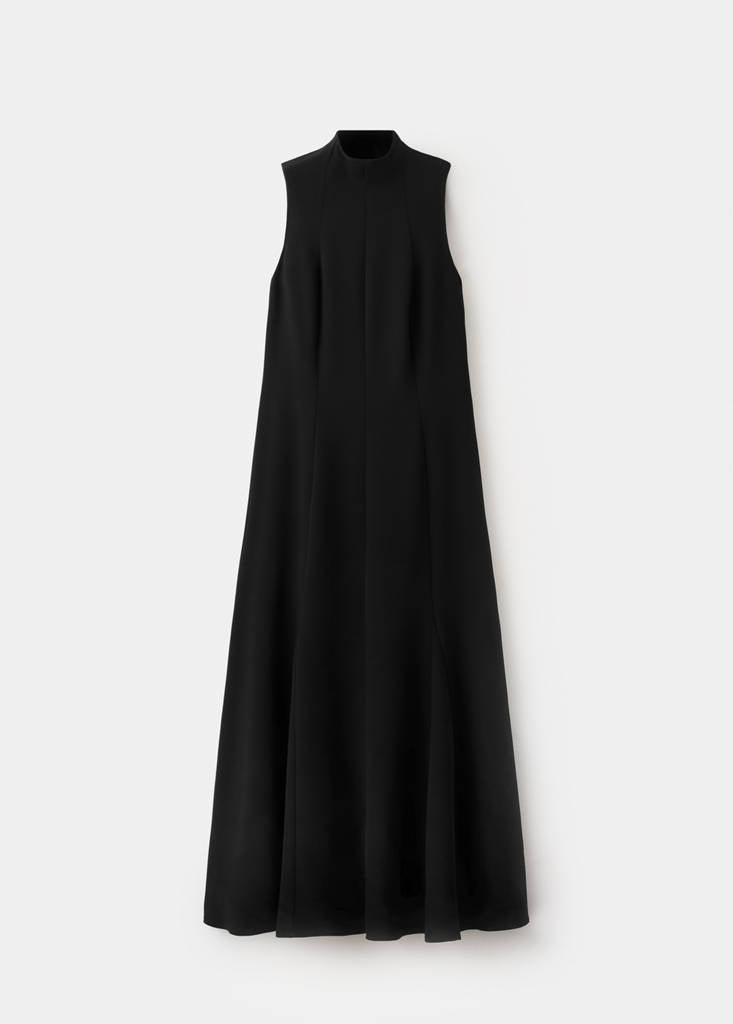 Robe Col Montant Godets