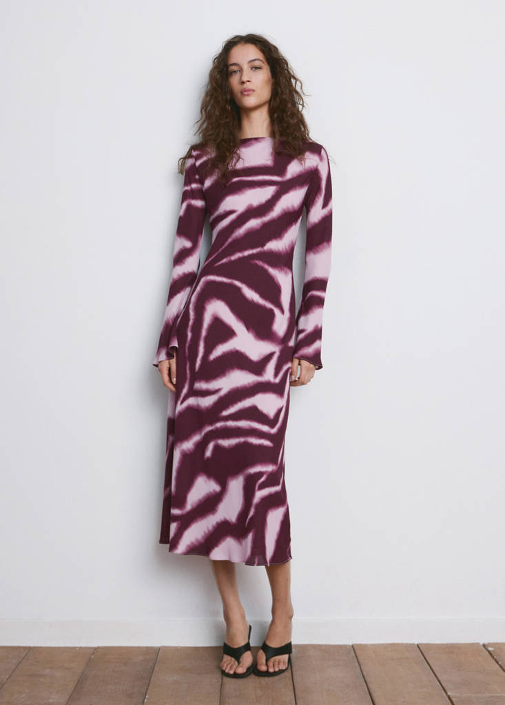 Robe Évasée Imprimé Animal