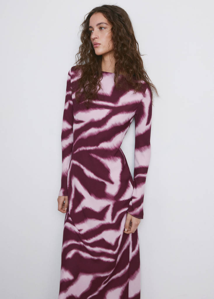 Robe Évasée Imprimé Animal