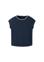 T-Shirt En Coton Avec Liseré Contrasté