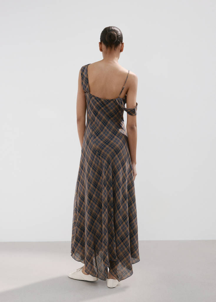 Robe Asymétrique Carreaux