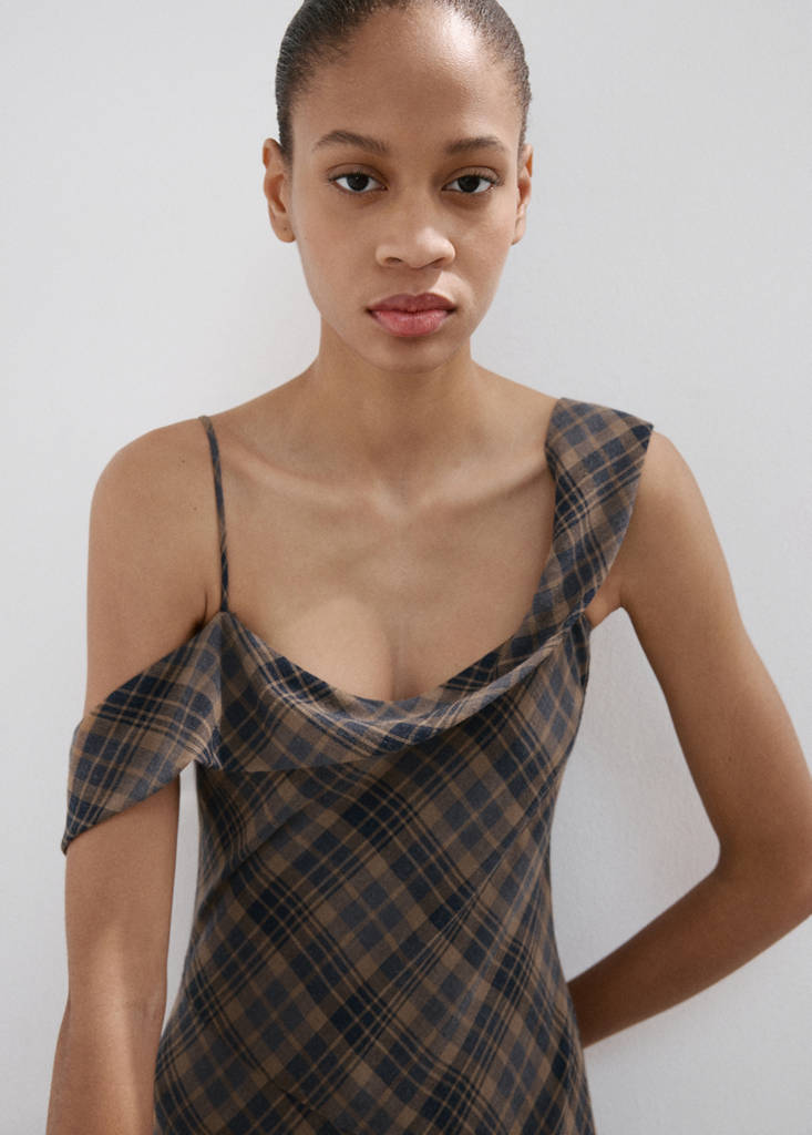 Robe Asymétrique Carreaux