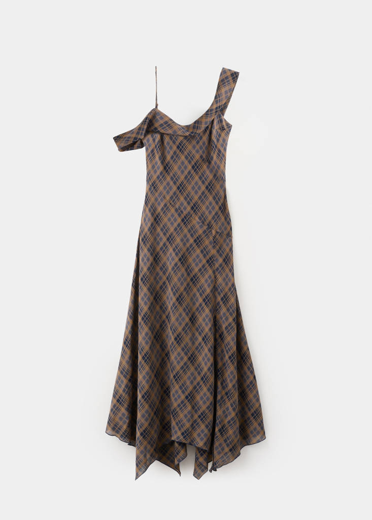 Robe Asymétrique Carreaux