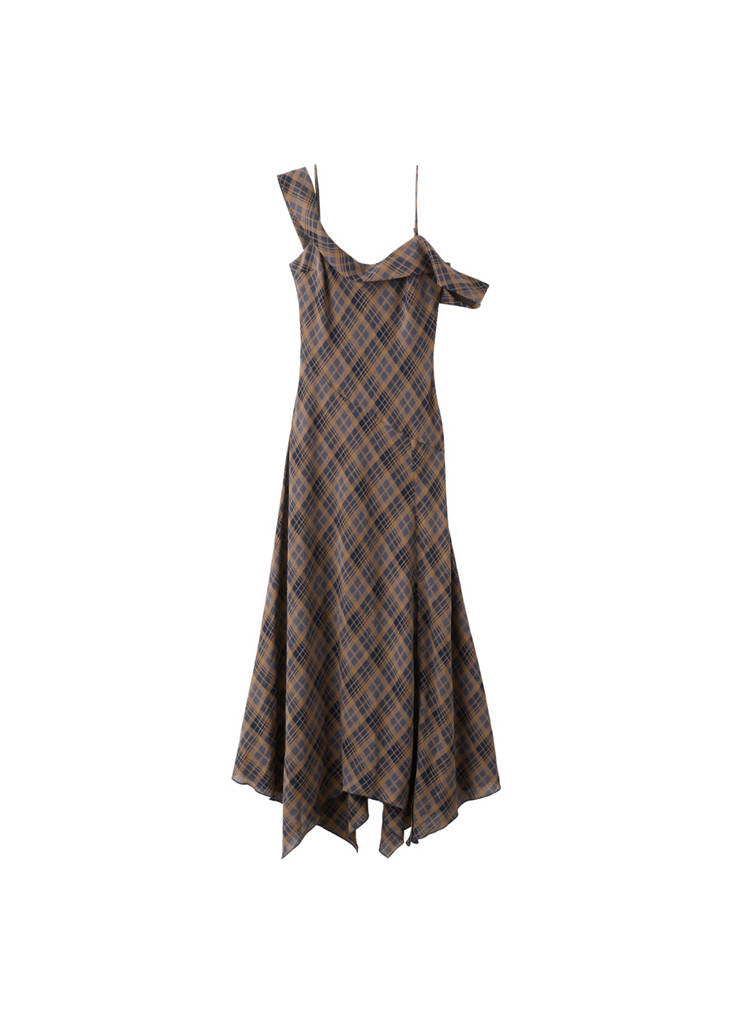 Robe Asymétrique Carreaux