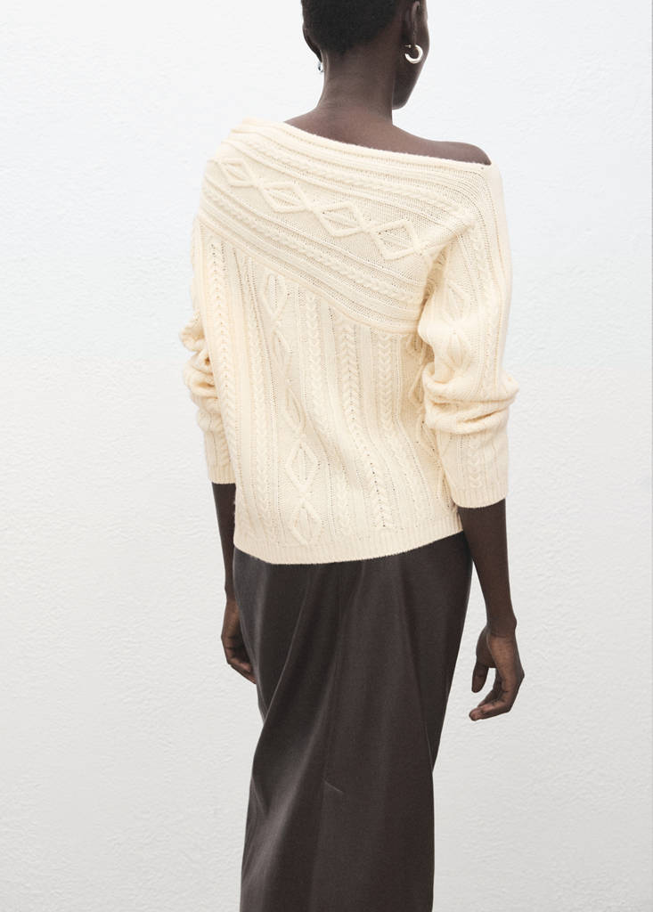 Pull-Over Laine Mélangée Torsades