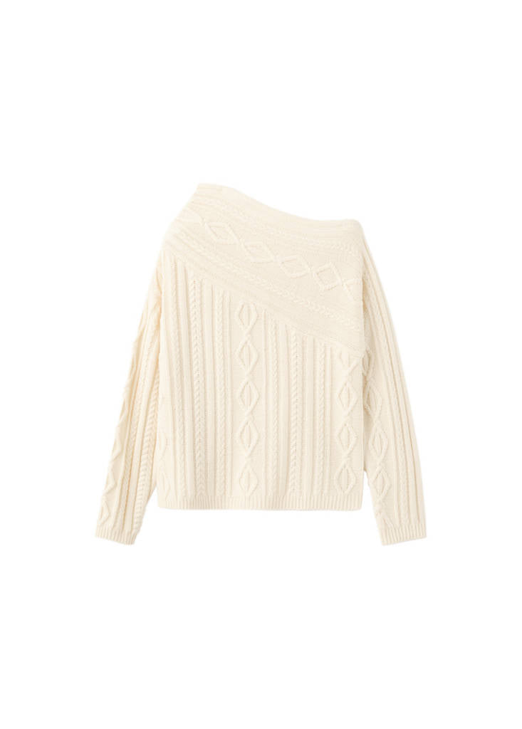 Pull-Over Laine Mélangée Torsades