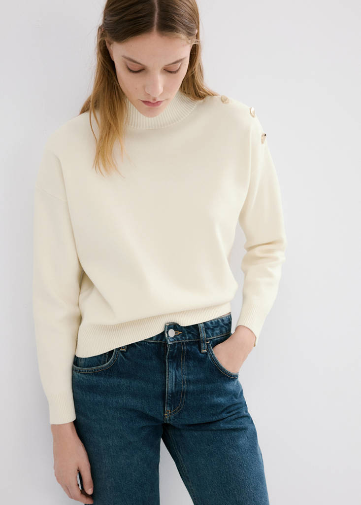 Pull-Over Maille Boutons Bijoux