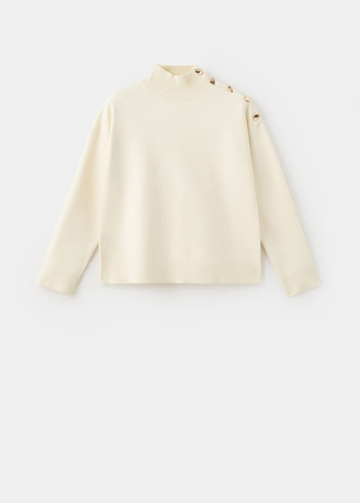 Pull-Over Maille Boutons Bijoux