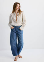 Jean Barrel Taille Haute