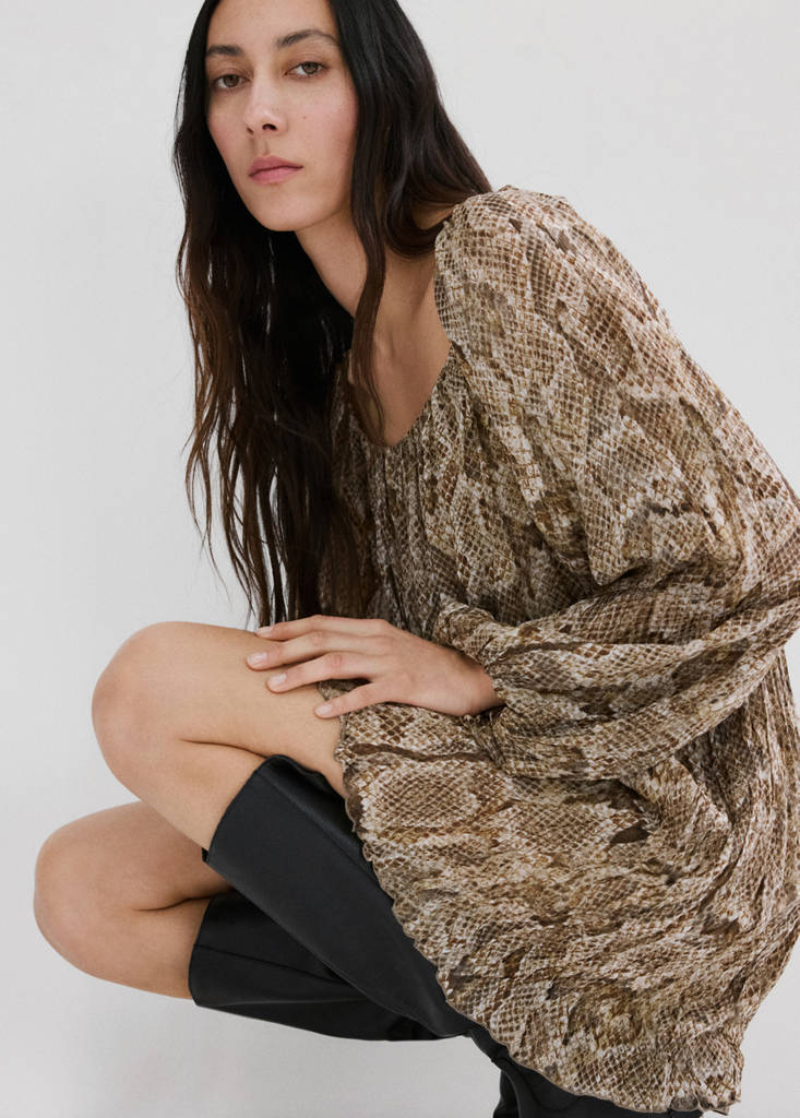 Robe Fluide En Imprimé Animal