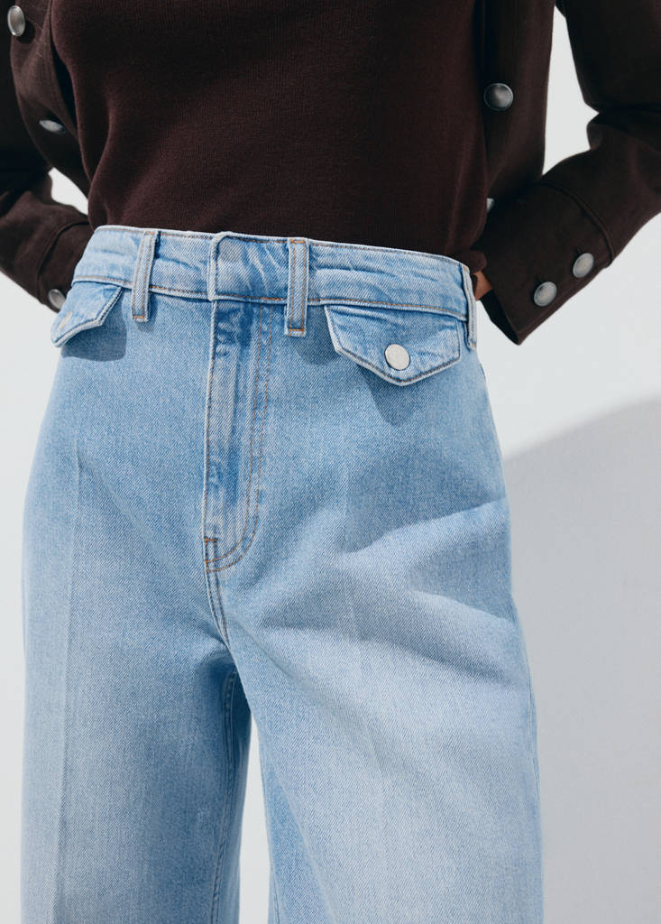 Jean Large Taille Normale Avec Poches