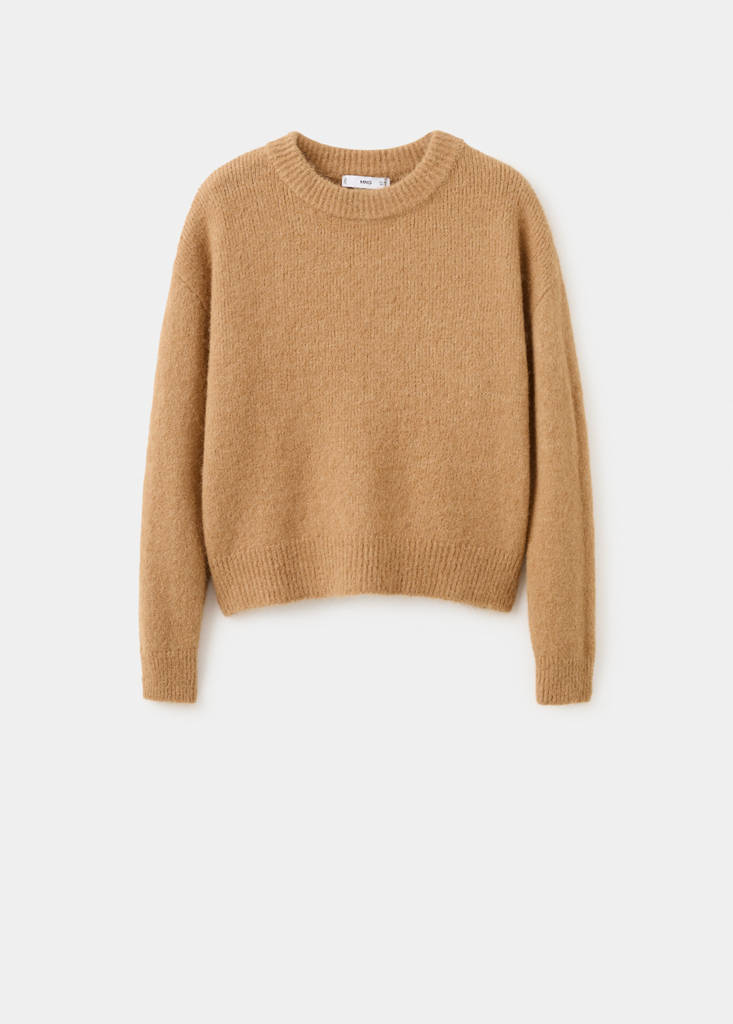 Pull En Mélange D'Alpaga À Col Rond
