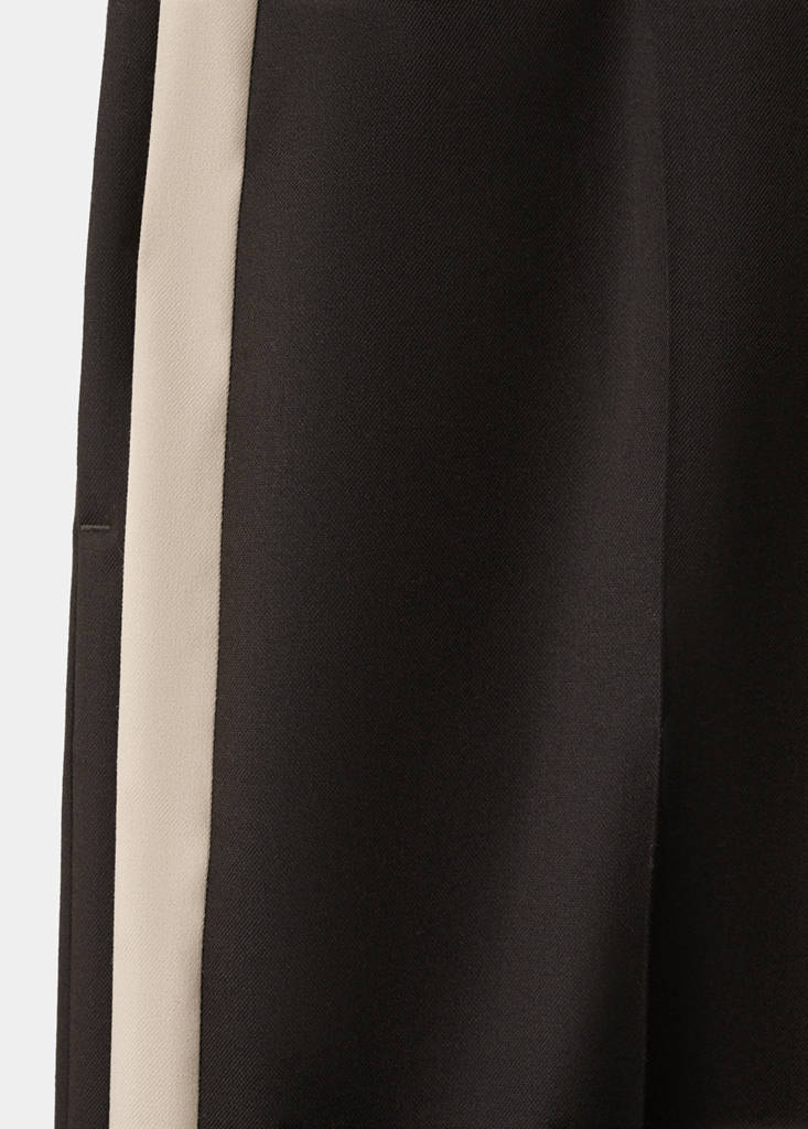 Pantalon Wide Leg À Rayures En Contraste