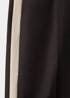 Pantalon Wide Leg À Rayures En Contraste