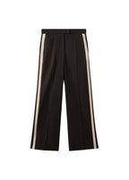 Pantalon Wide Leg À Rayures En Contraste