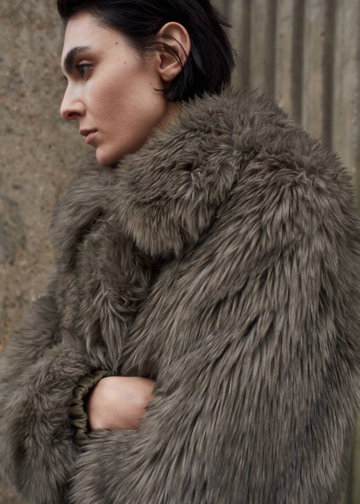 Veste Fausse Fourrure Revers