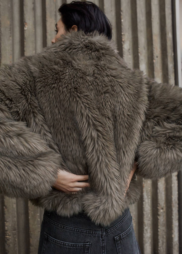 Veste Fausse Fourrure Revers